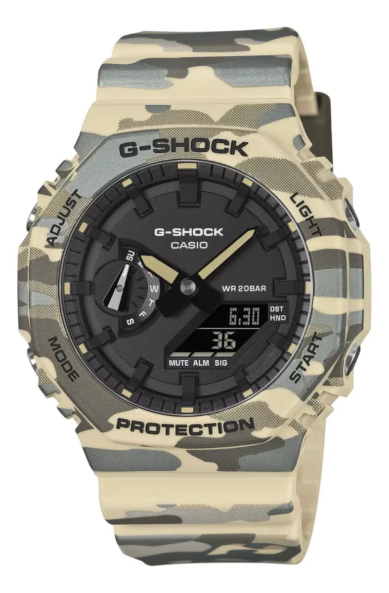 Relógio Casio G-shock Masculino Camuflado Ga-2100cm-5adr Camuflado Preto