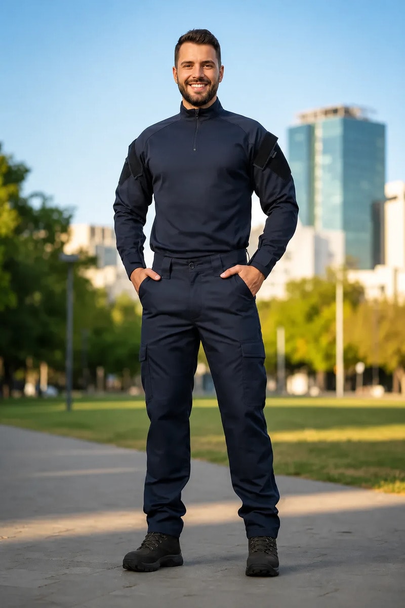 Fardamento Masculino - Camisa E Calça - Azul Noturno
