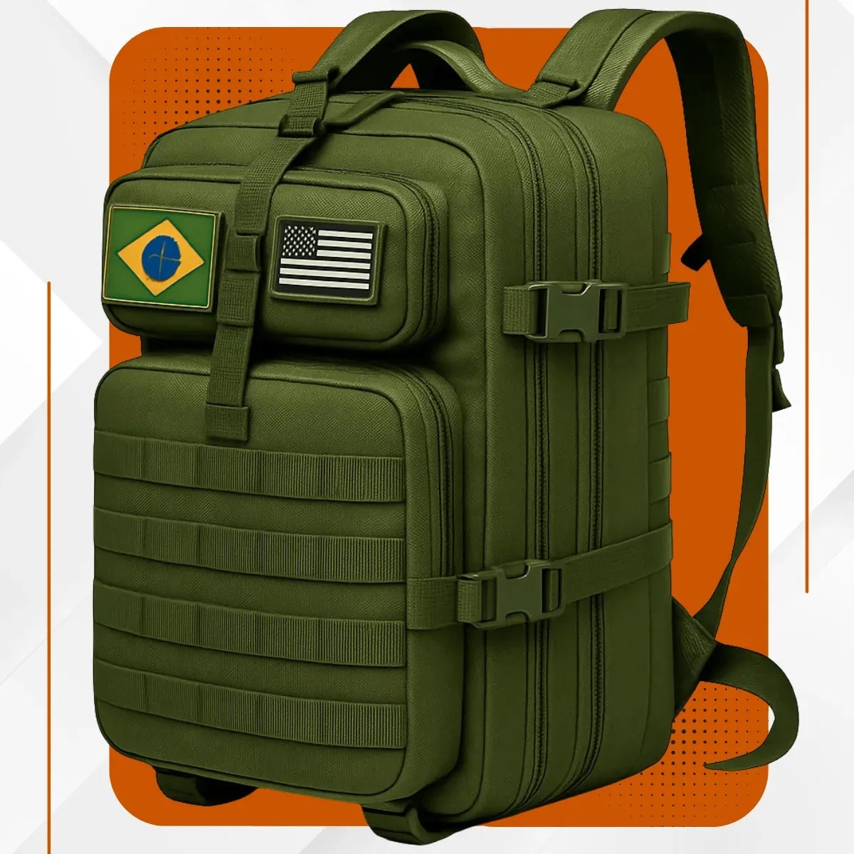 Mochila Tática Impermeável Militar Reforçada Grande 50 Litros Masculina Feminina Anne Verde