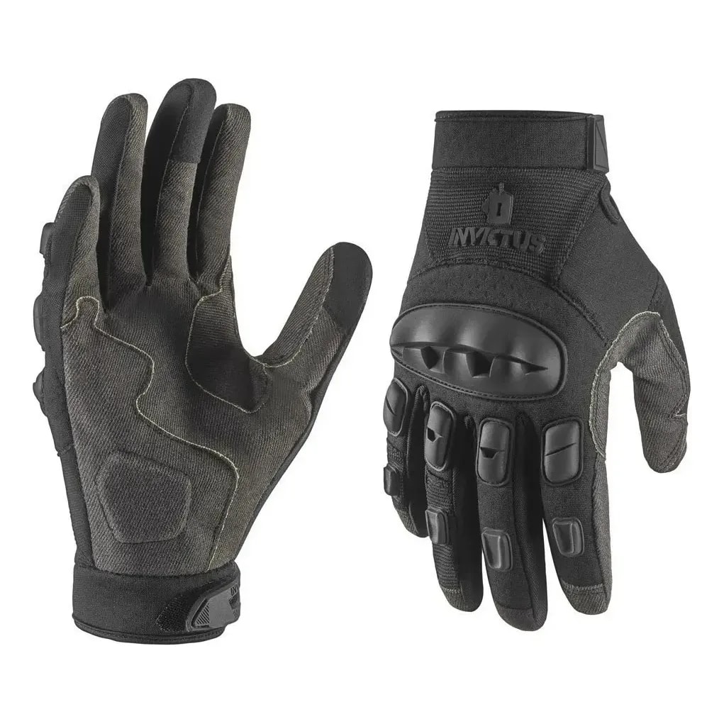 Luva Tática Invictus Crasher Police Proteção Kevlar Militar Cor Preto Tamanho G