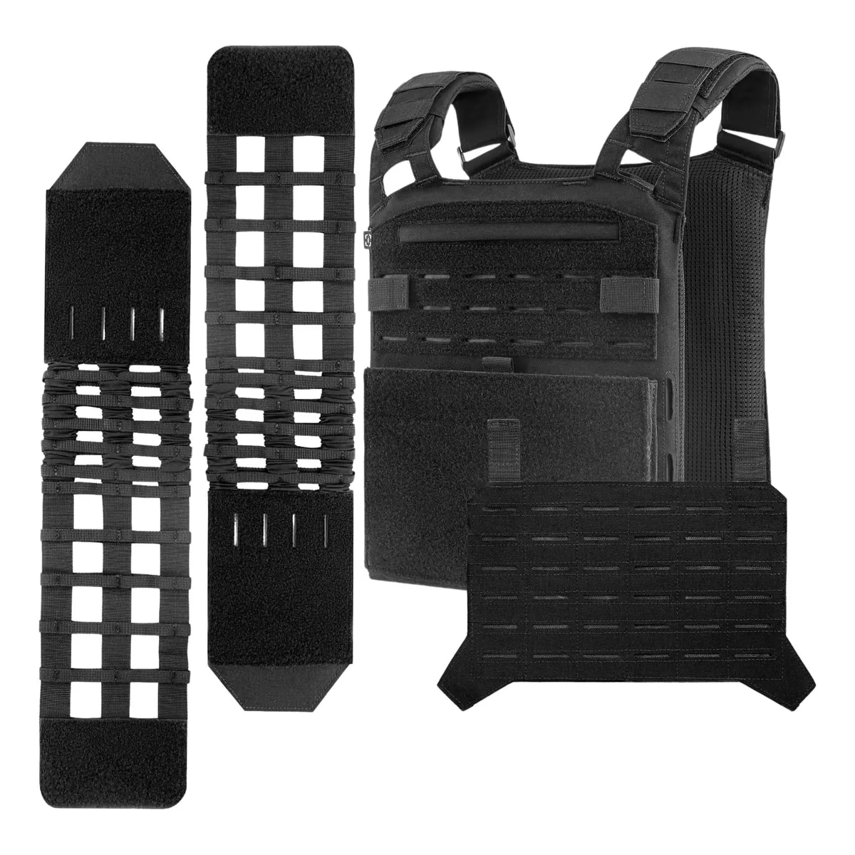 Colete Invictus Ares Airsoft Plate Esportivo Tático Cross Preto