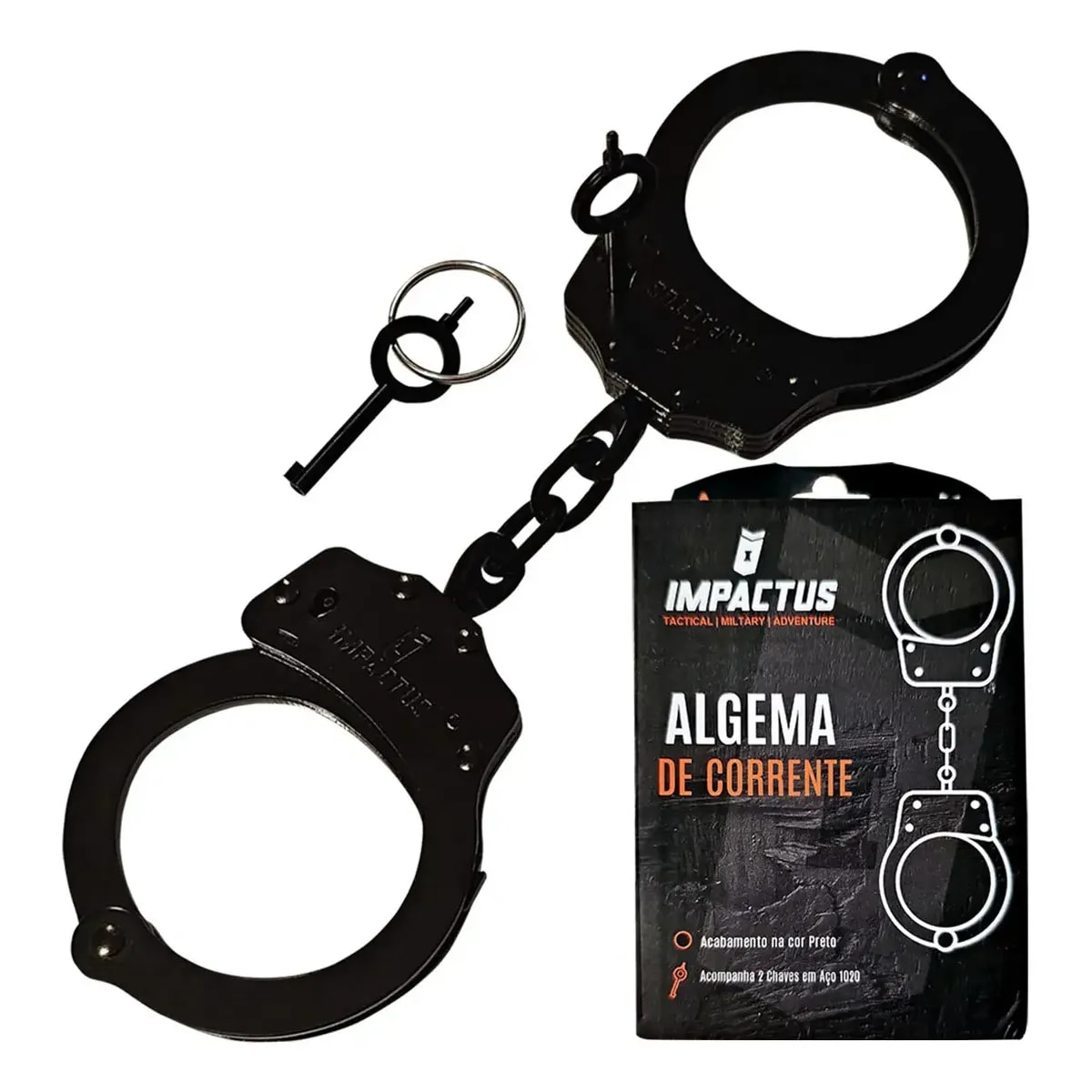 Algema Corrente Preta Impactus - Aço Carbono Aisi 1020