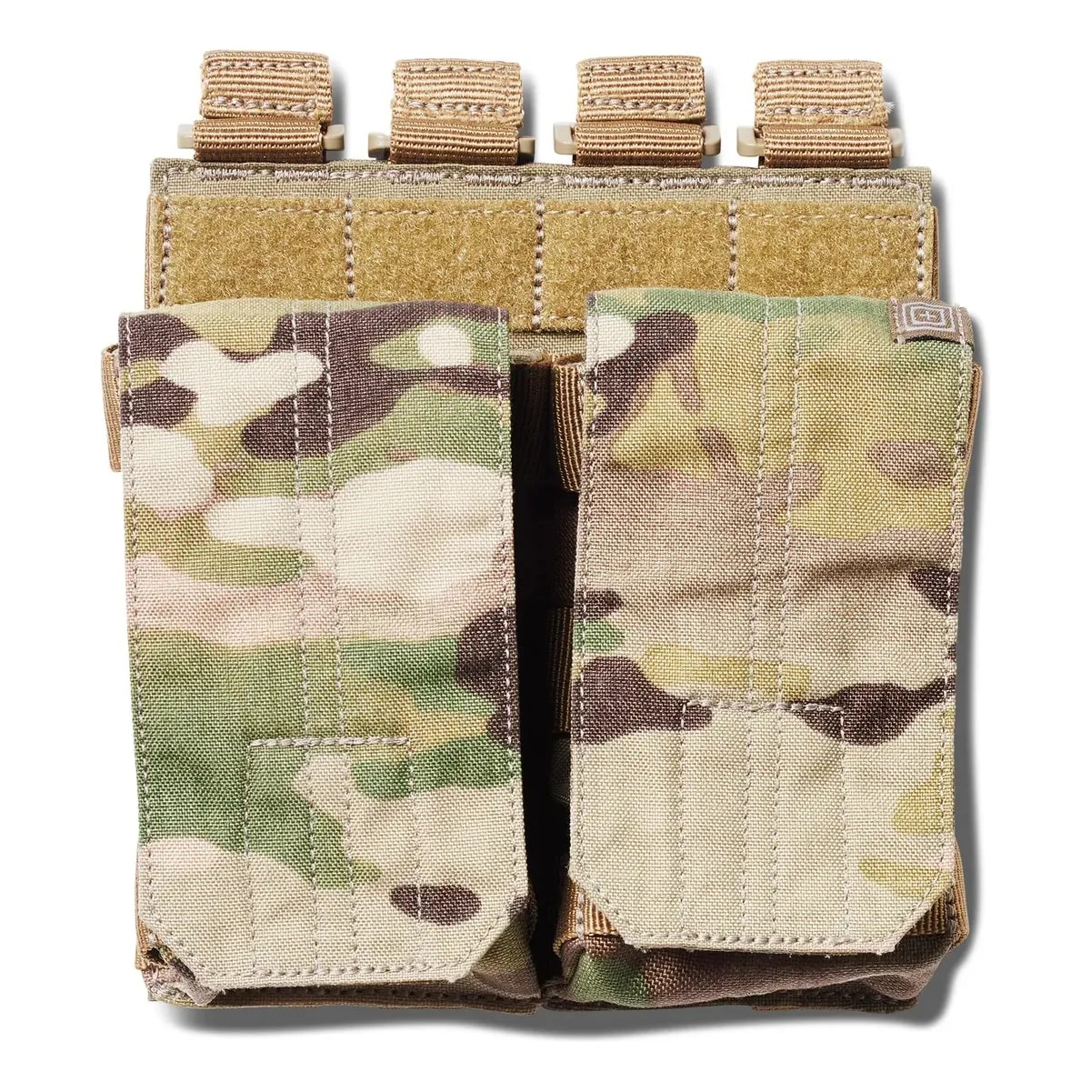 Porta Carregador 5.11 Ar Duplo Com Bungee E Tampa Molle Camuflado
