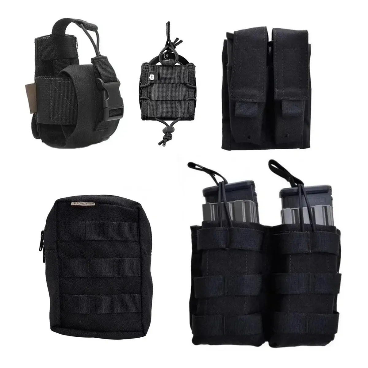 Porta Carregador Duplo Fuzil & Pistola + Acessórios Forhonor Preto