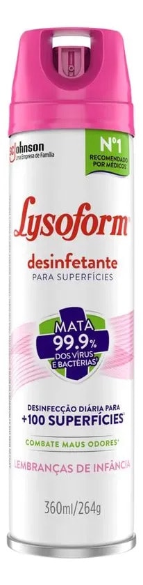 Lysoform Desinfetante Aerosol Lembranças De Infância 360ml