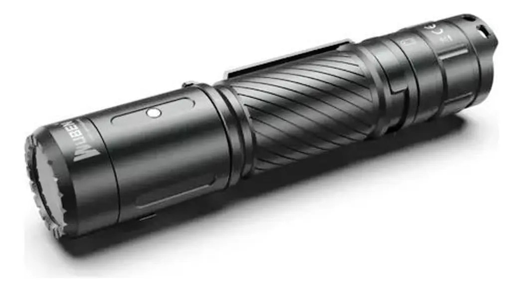 Lanterna Tática Wuben C3 Preta 1200 lúmens recarregável USB, impermeável, luz branca com alcance de 179 metros para emergências e uso diário