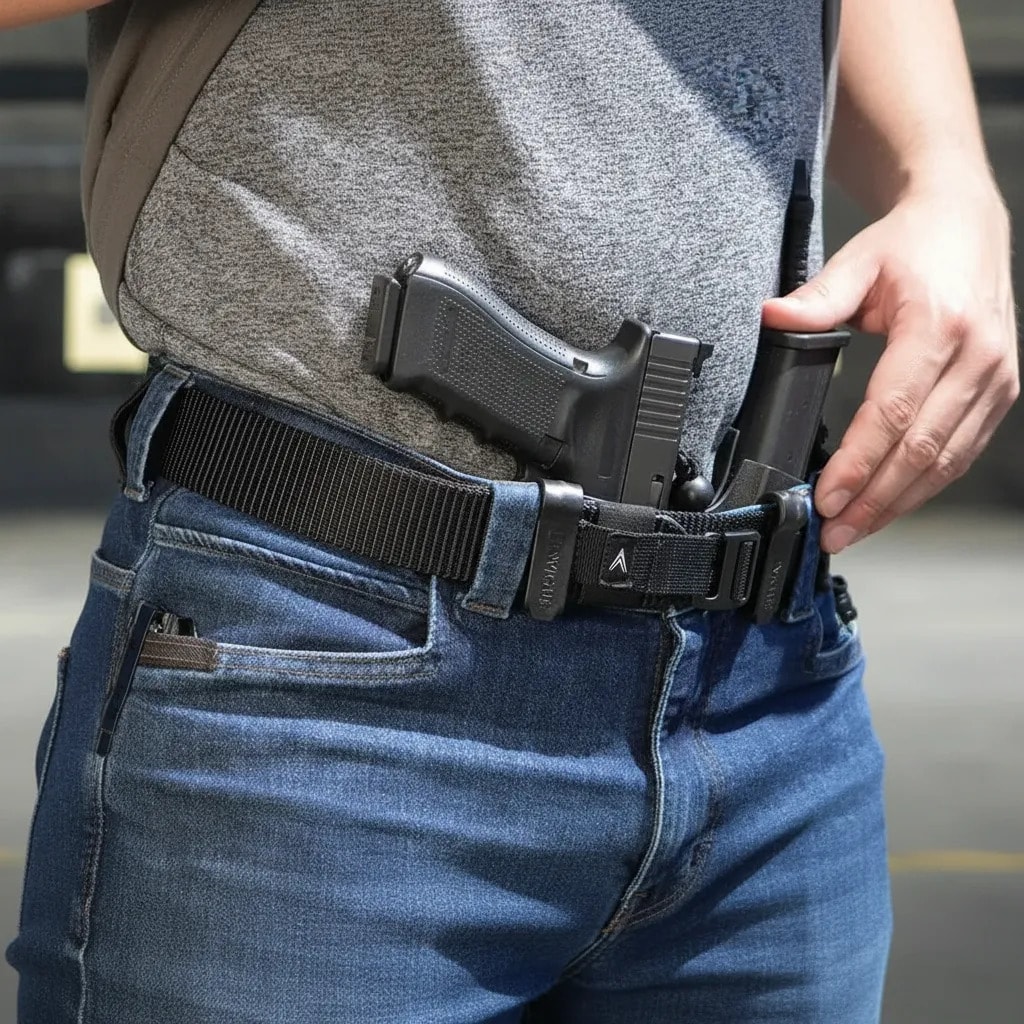 Cinto Tático Hanger Para Porte Velado Preto Invictus