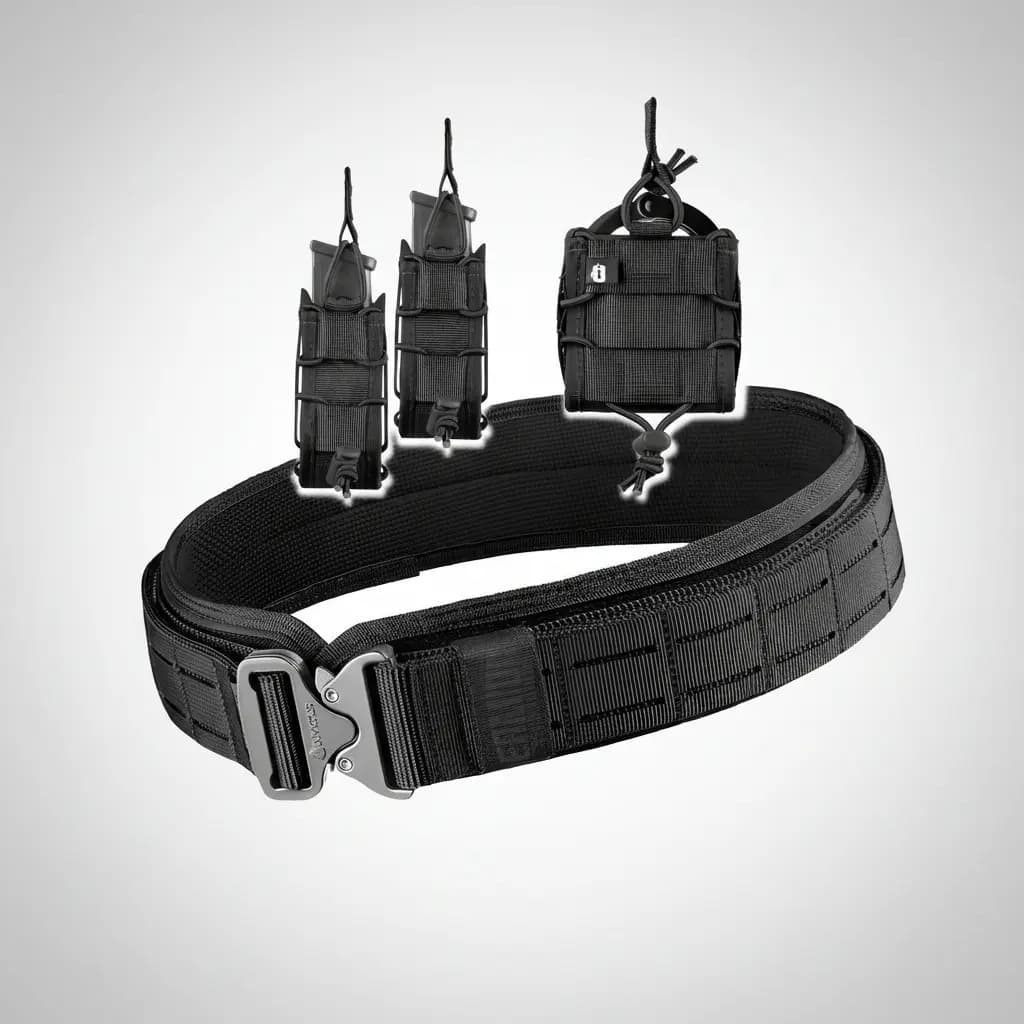 Kit : Cinto + 2 Porta Carregador Pistola 9mm .40 + P. Algema