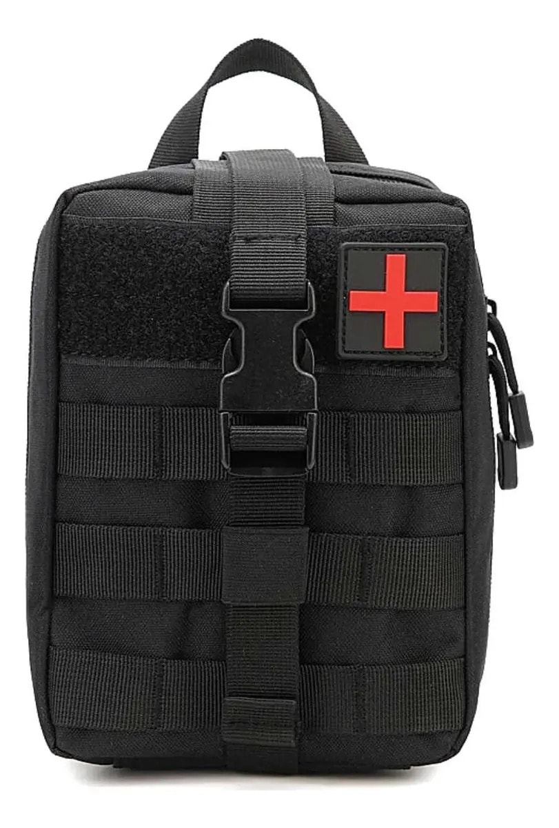 Bolsa Tática Militar Primeiros Socorros Organizador Emergência Preto