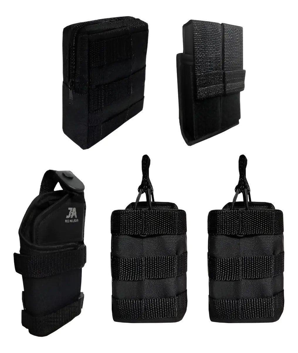 Kit Tático 5 Acessórios Colete Modular Airsoft Operacional