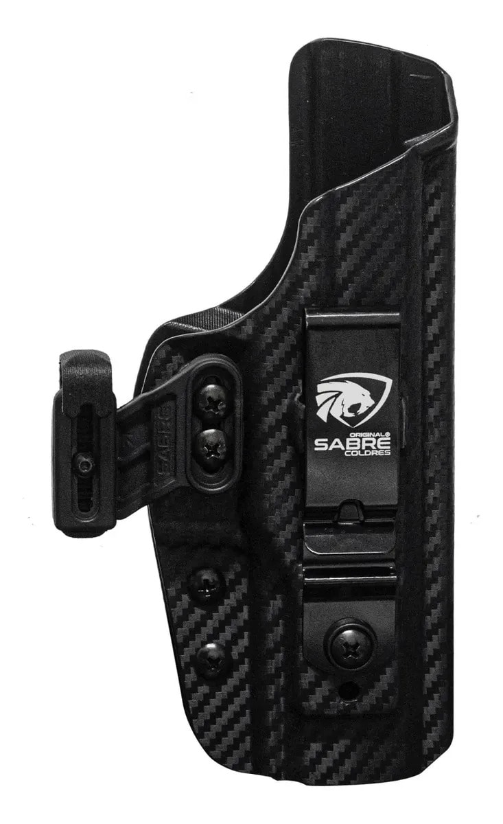 Coldre Sabre Kydex Slim Arex Delta Gen2 Destro Cor Preto Fibra de Carbono