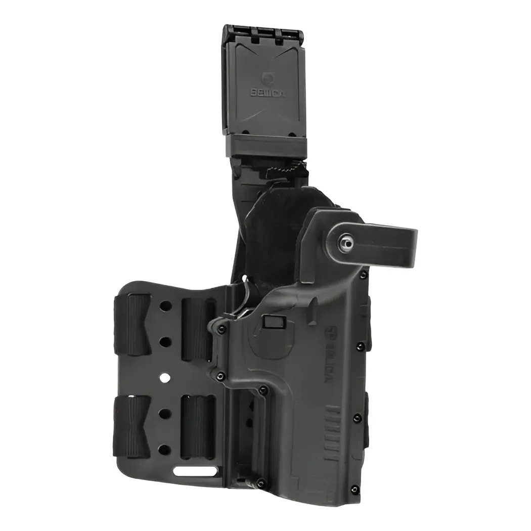 Coldre Glock G17 G19 G22 G23 Tático Ostensivo Perna / Destro Destro Preto